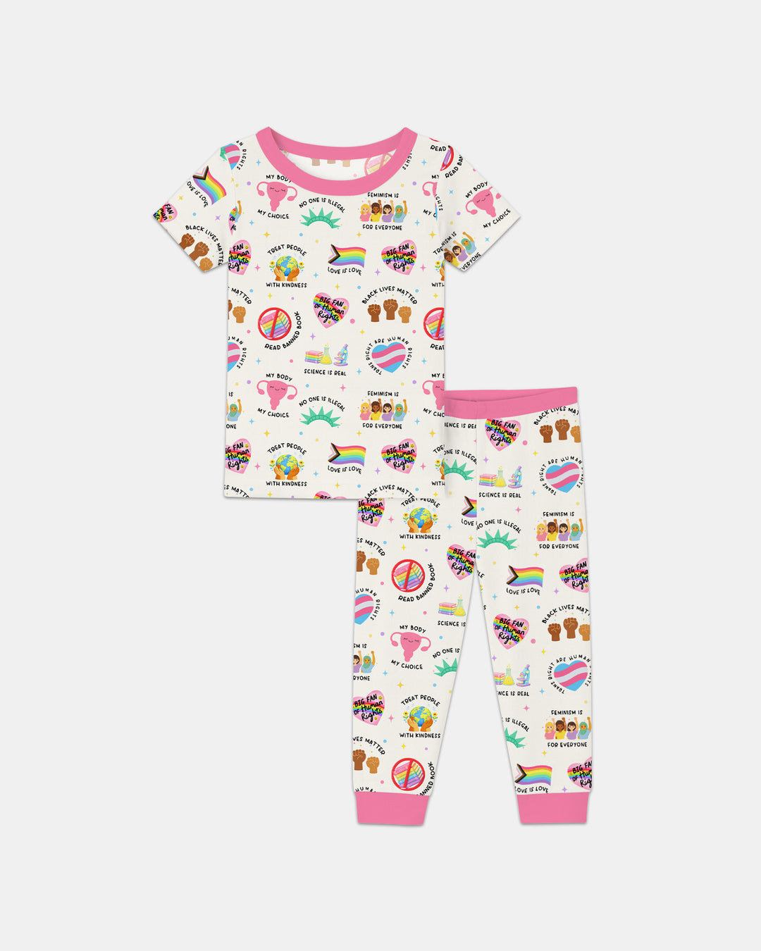 Zweiteiliges, kurzärmliges Pyjama-Set mit Marienkäfern