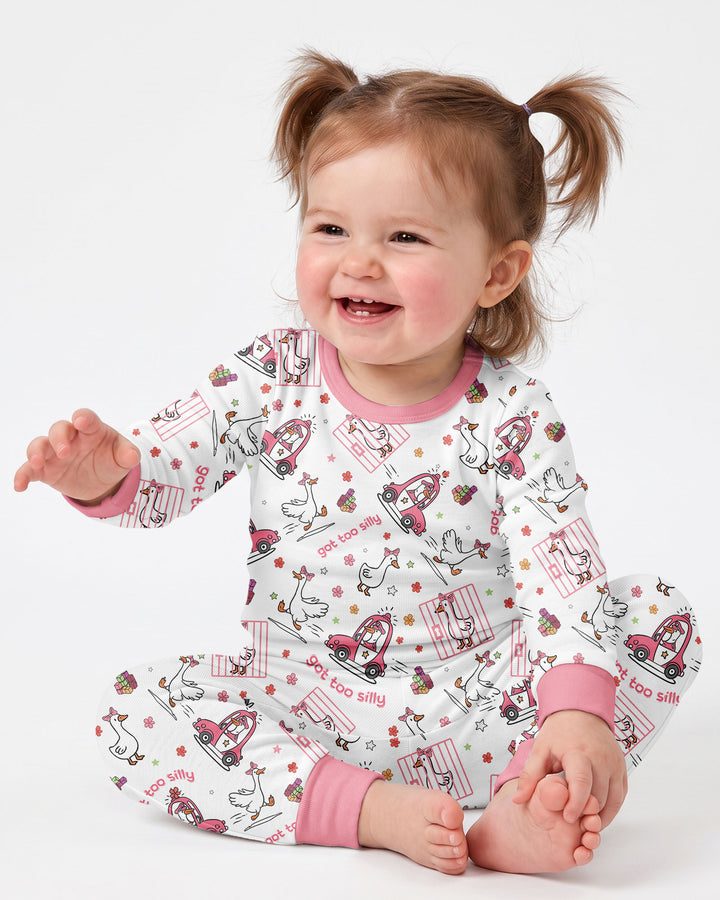 Got Too Silly  Bamboo Two Piece Long Sleeve Pajama Set