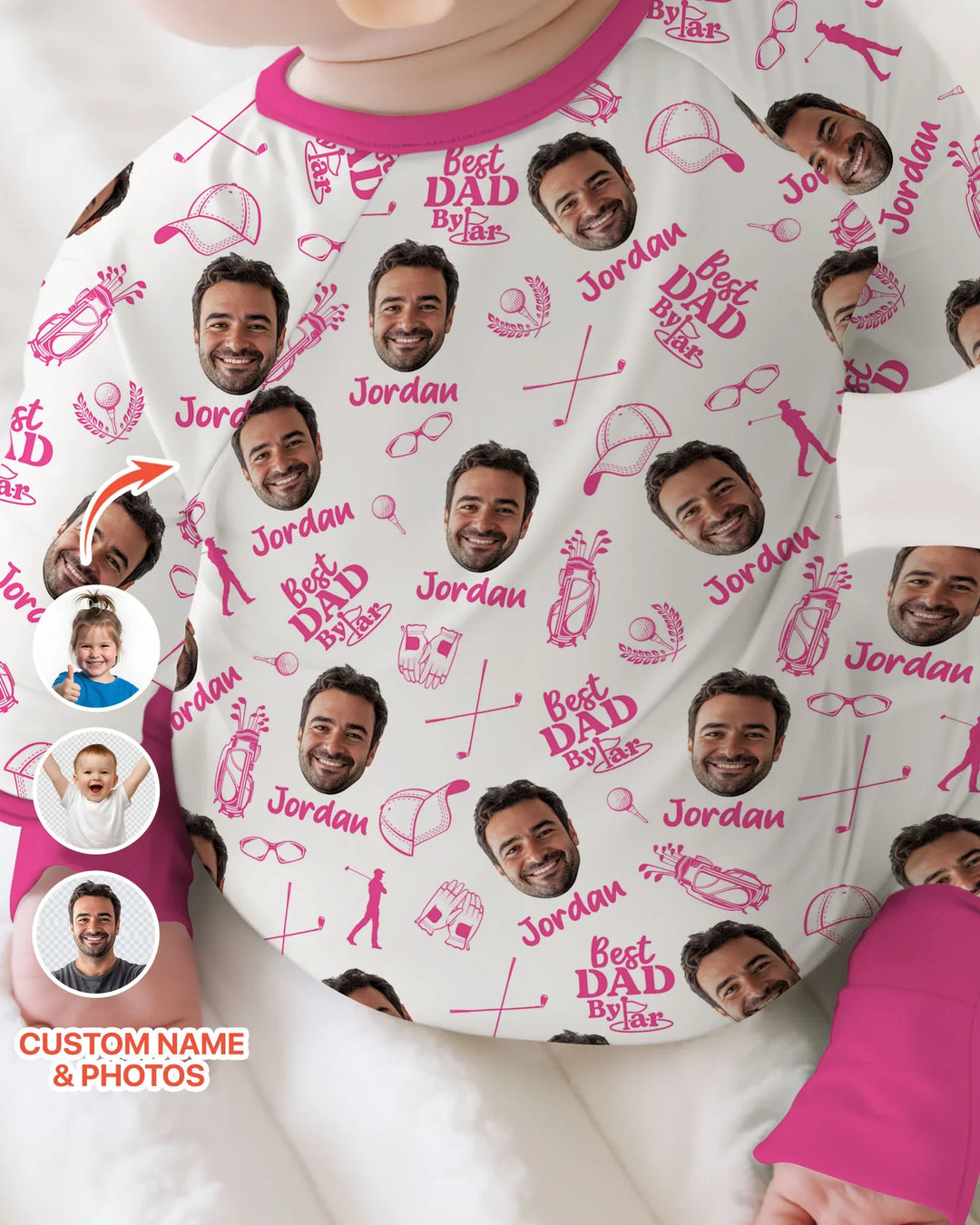 Custom Photo Best Dad By Par Bamboo Convertible Zippy