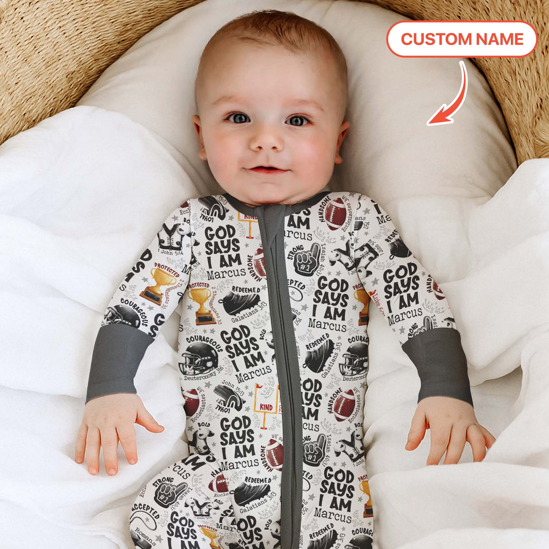 God Says I Am Touch Down Time Custom Name  Convertible Zippy