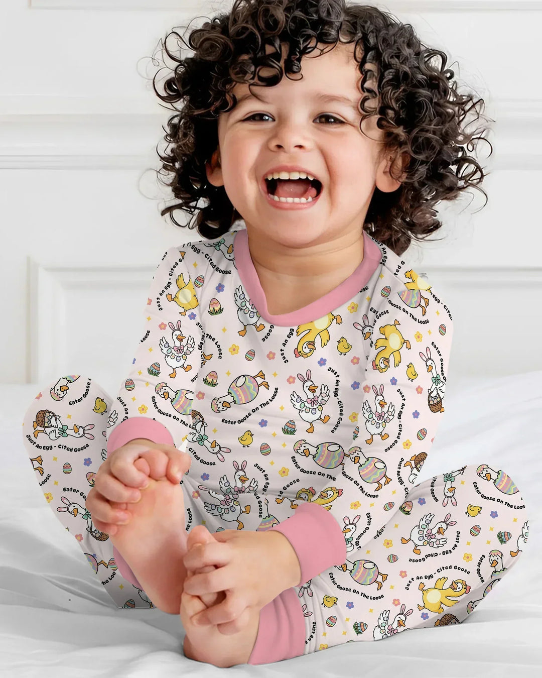 Easter Goose Family Matching Two Piece Long Sleeve Pajama Set
