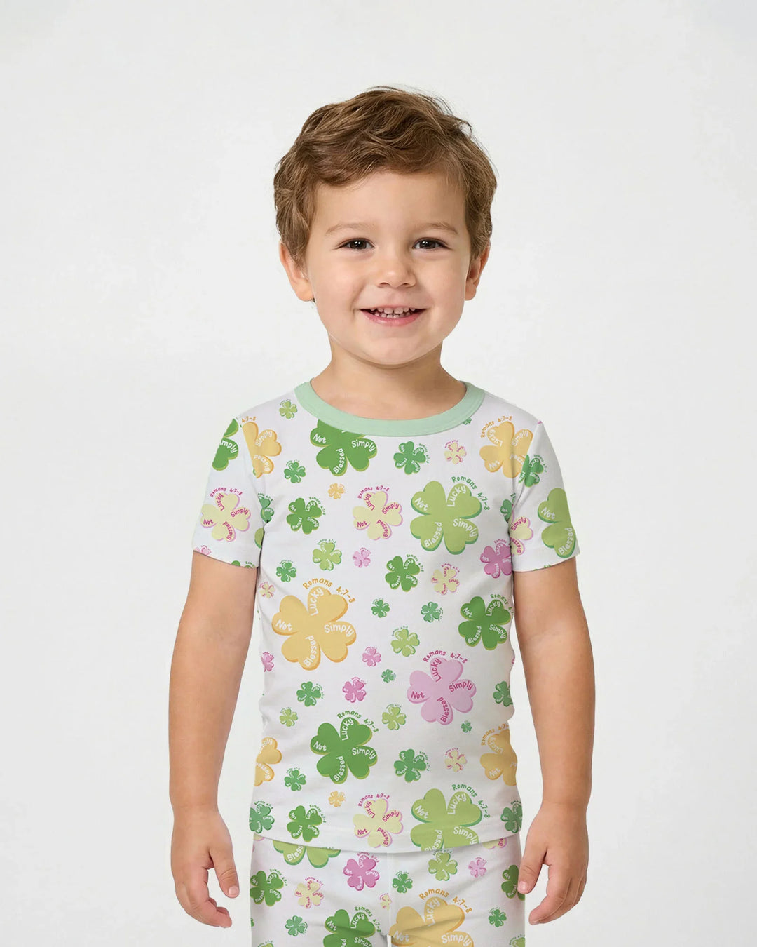 Zweiteiliges, kurzärmliges Pyjama-Set mit Marienkäfern