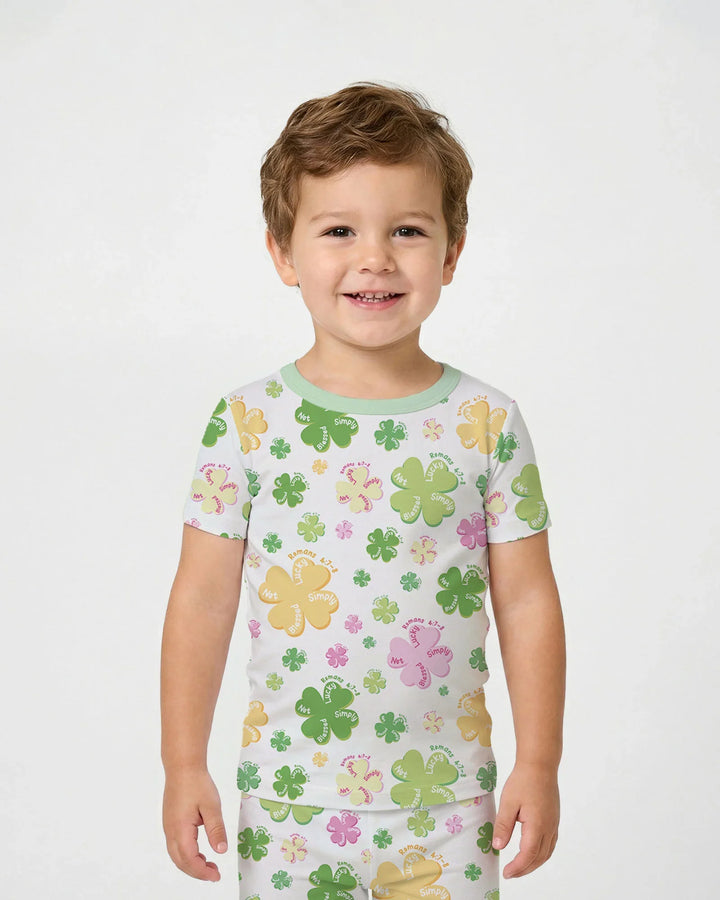 Zweiteiliges, kurzärmliges Pyjama-Set mit Marienkäfern