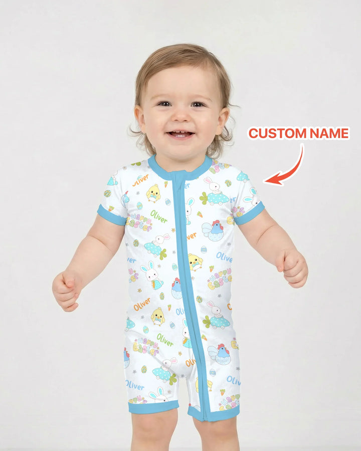 Custom name Happy Easter Shorty Zippy