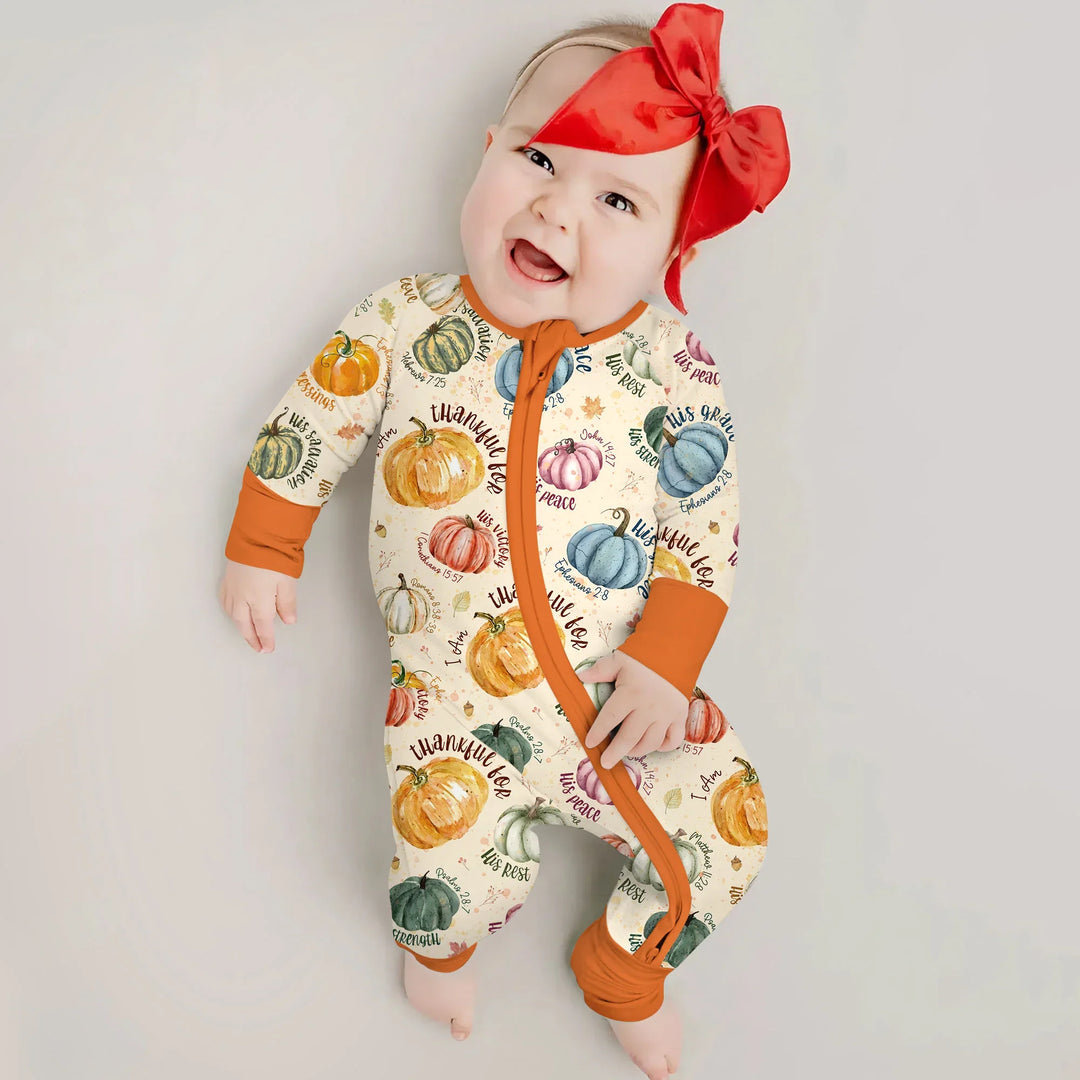 Christian Thanksgiving Convertible Zippy , Christian Thanksgiving Convertible Zippy - 0-3M / Chocolate Brown