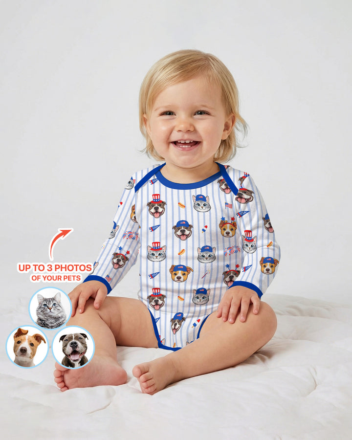 Gerippte Babykleidung mit individuellem Foto - Weich &amp; Skizzenhaft