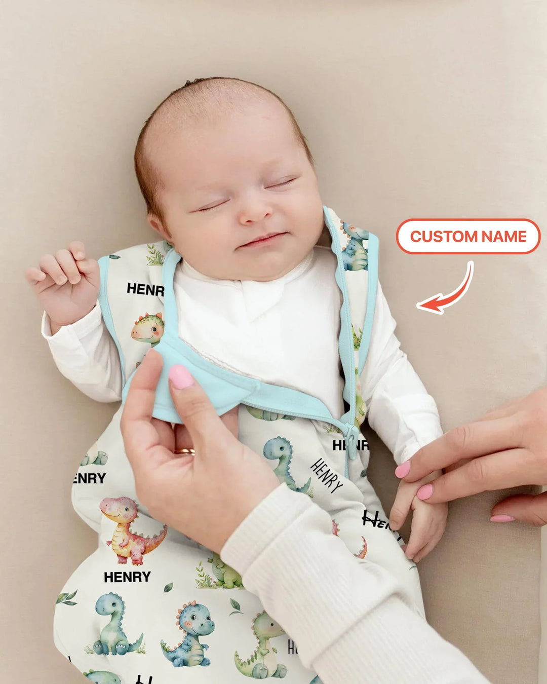 Dinosaur Custom Name Sleep Bag