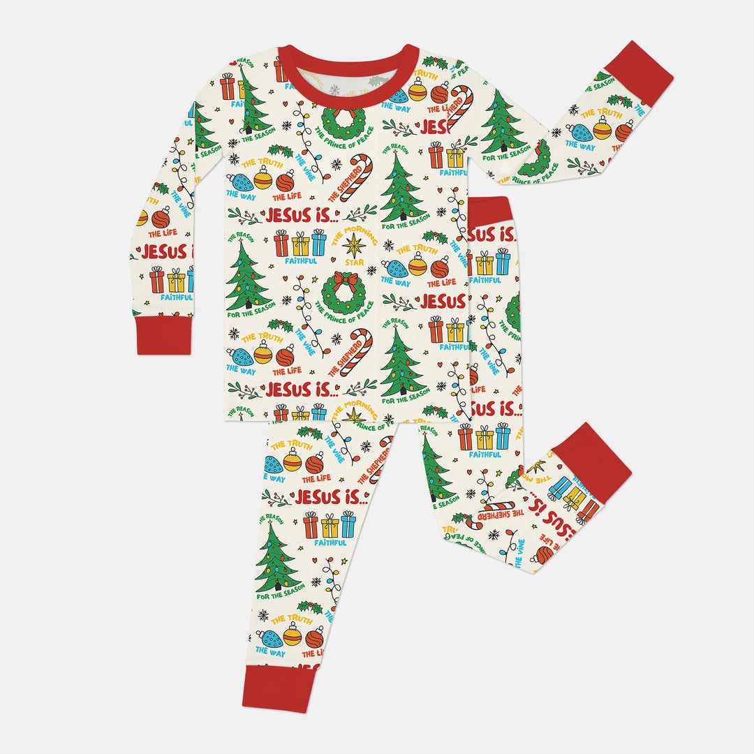 Zweiteiliges Langarm-Pyjama-Set mit Sommerfrüchten