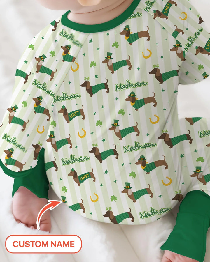 Lucky Dachshunds St. Patrick's Day Family Matching Convertible Zippy