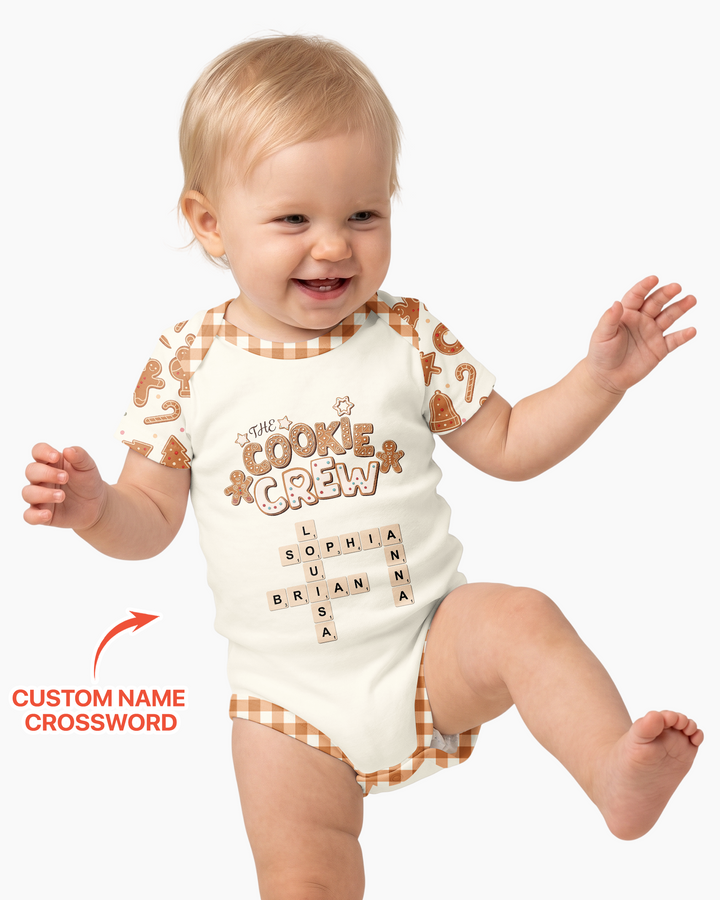 Custom Crossword Cookie Crew Bamboo Bodysuit