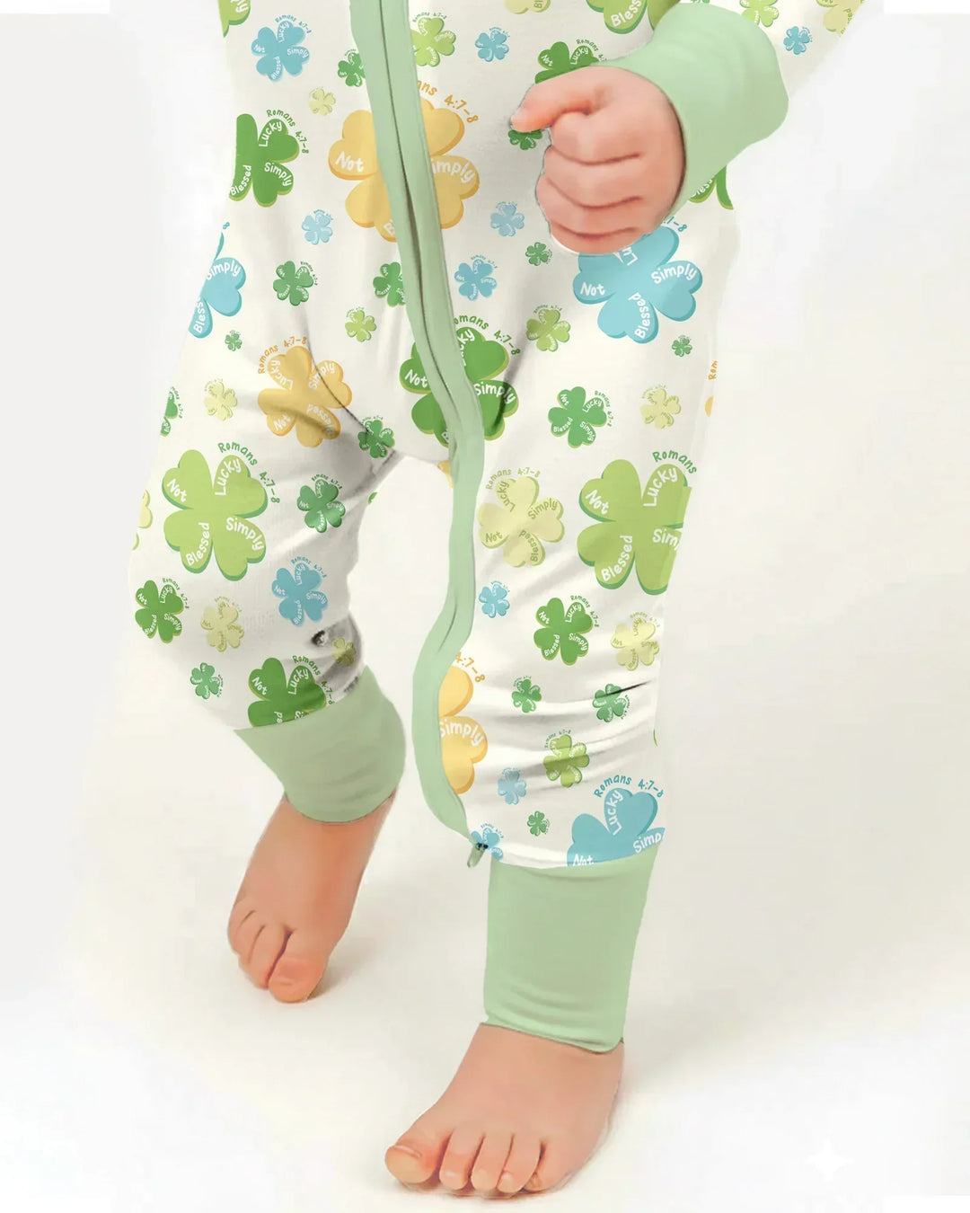 Shamrocks Print St. Patrick's Day Convertible Zippy