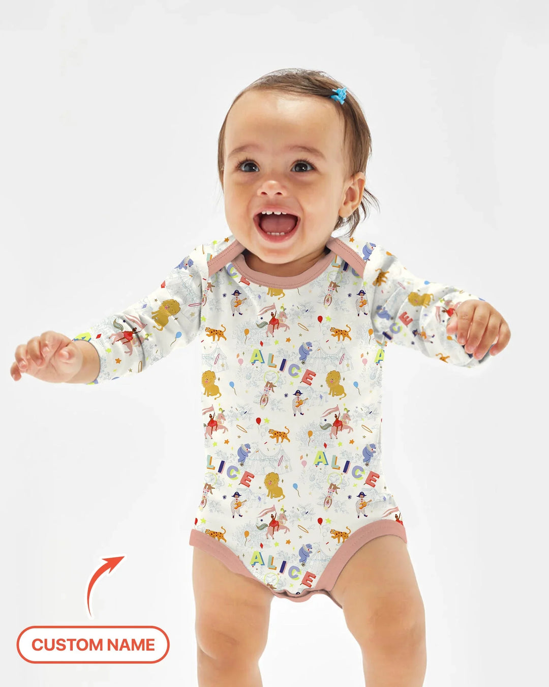 Gerippte Babykleidung mit individuellem Foto - Weich &amp; Skizzenhaft