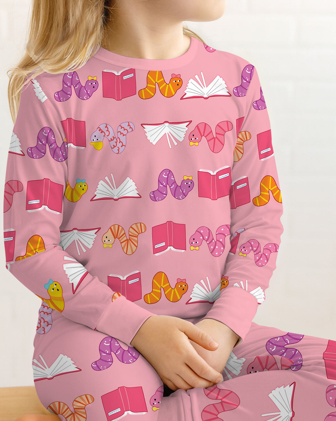 Bookworm Family Matching Bamboo Two Piece Long Sleeve Pajama Set