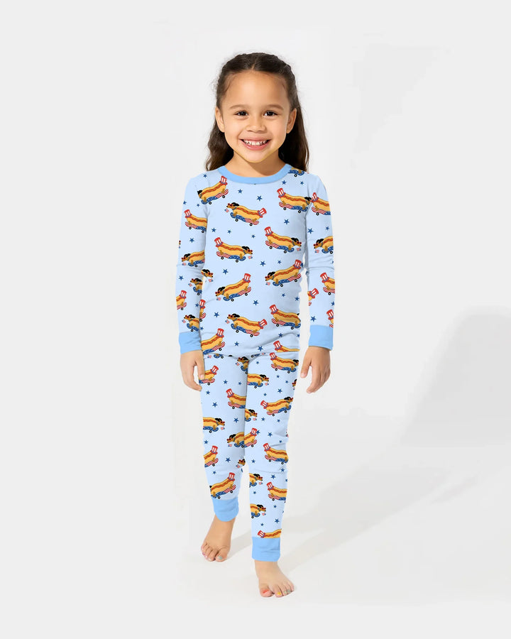 Conjunto de pijama de dos piezas de bambú de manga larga
