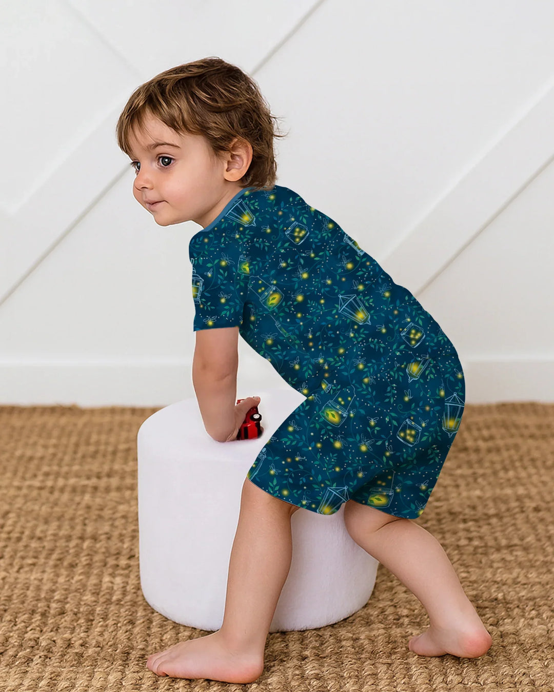 Firefly Evening Forest Bamboo Two Piece Short Sleeve Shorts Pajama Set