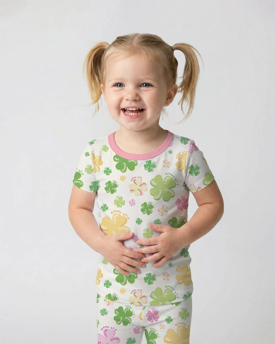 Zweiteiliges, kurzärmliges Pyjama-Set mit Marienkäfern