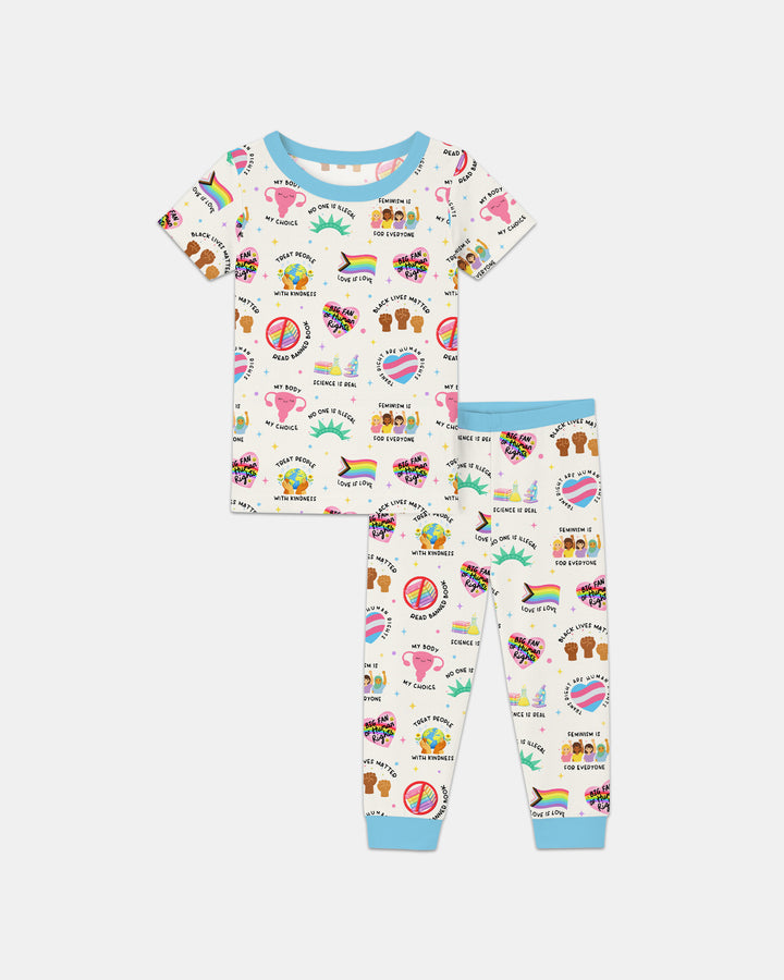 Zweiteiliges, kurzärmliges Pyjama-Set mit Marienkäfern