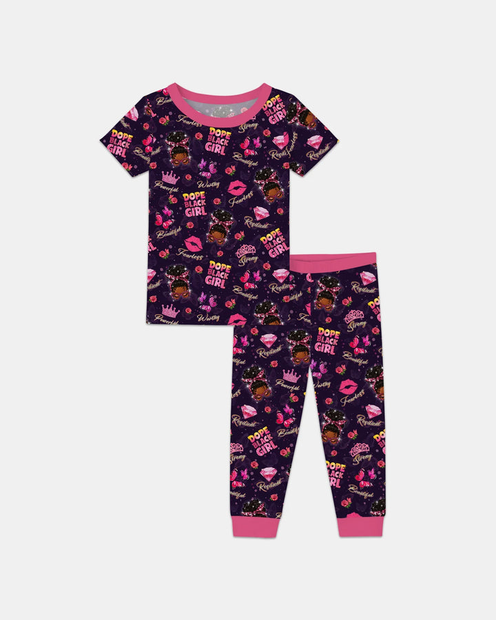 Zweiteiliges, kurzärmliges Pyjama-Set mit Marienkäfern