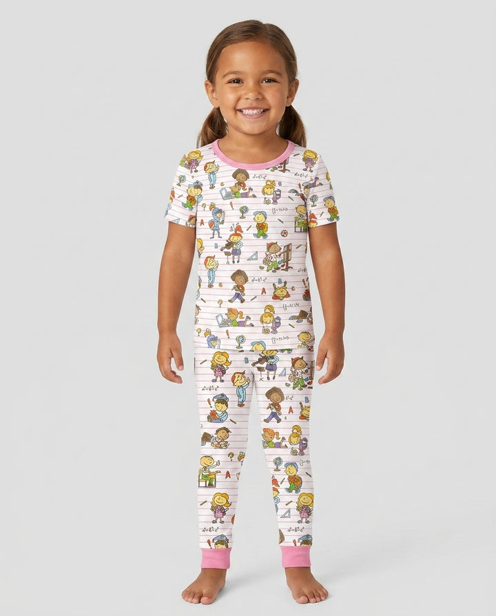 Zweiteiliges, kurzärmliges Pyjama-Set mit Marienkäfern