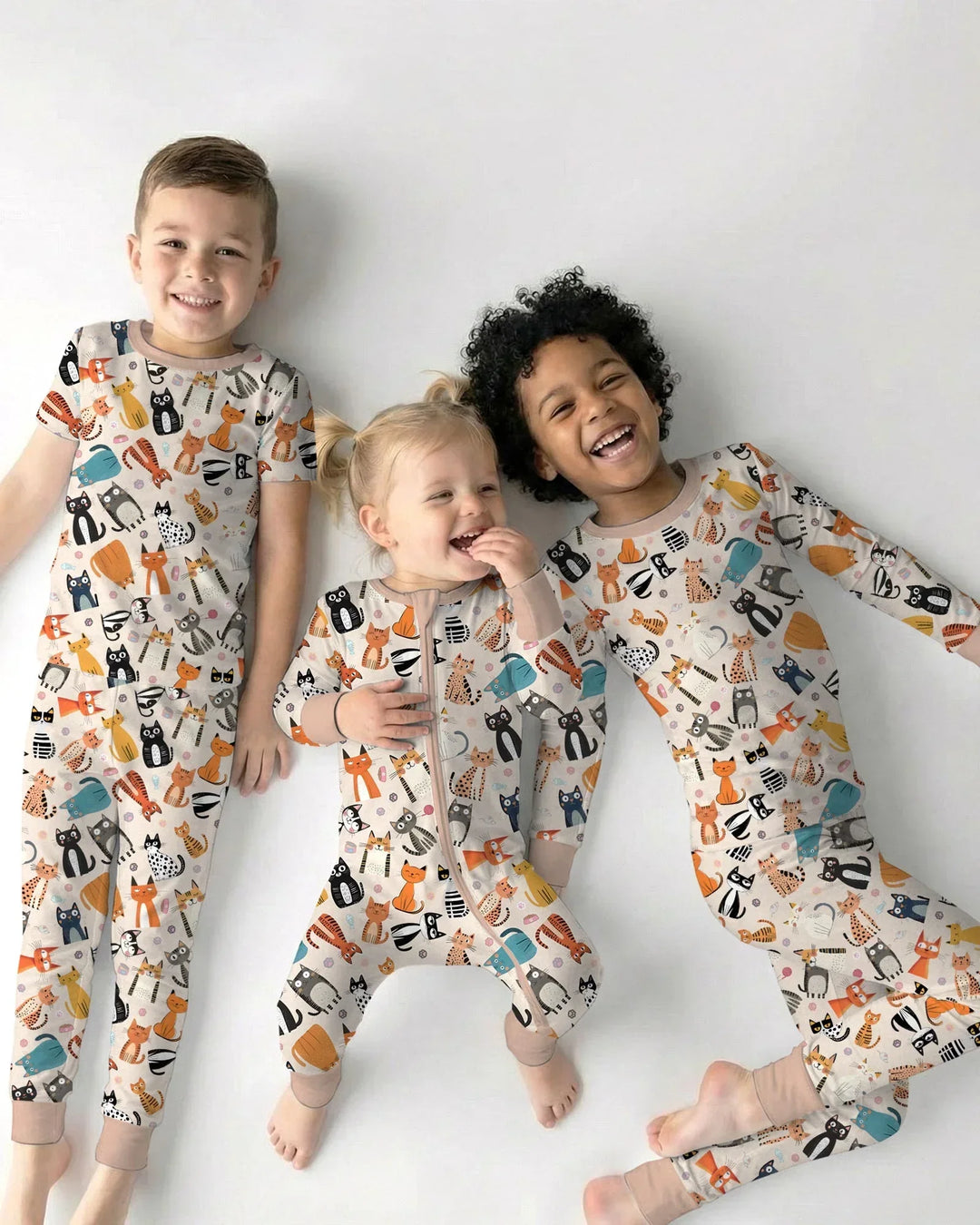 Goofy Mischief Cat Family Matching Bamboo Convertible Zippy