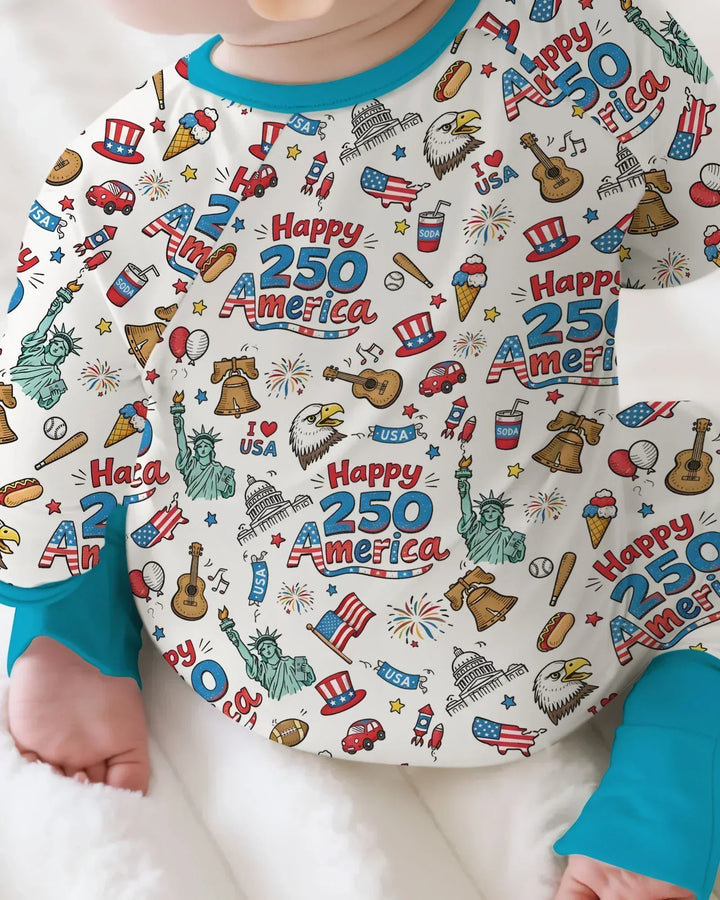 Happy 250 America I love USA Bamboo Convertible Zippy