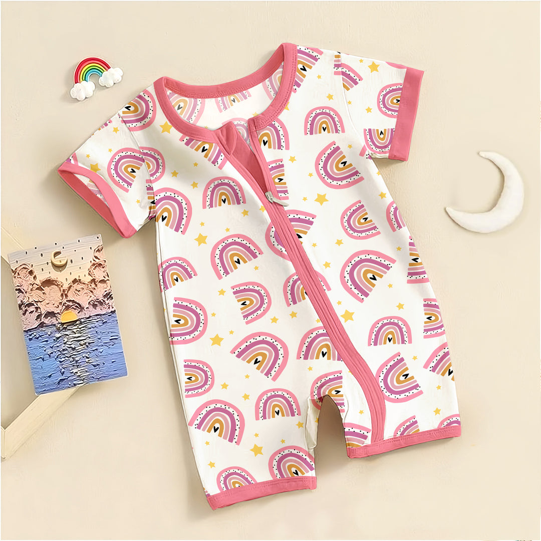 Pastel Rainbows Bamboo Outfit for Baby – Soft and Dreamy