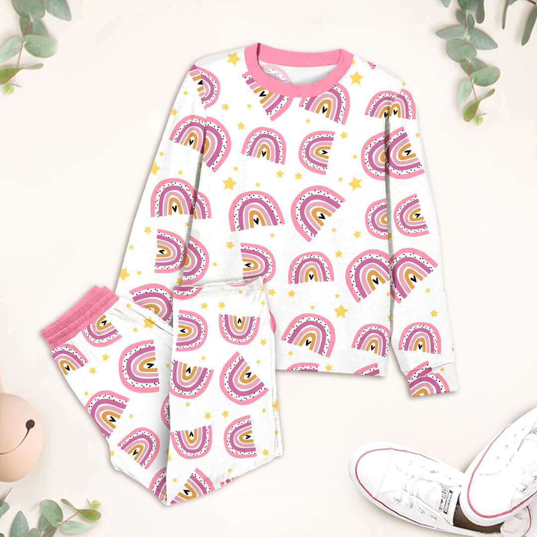 Pastel Rainbows Bamboo Outfit for Kids – Fun and Playful