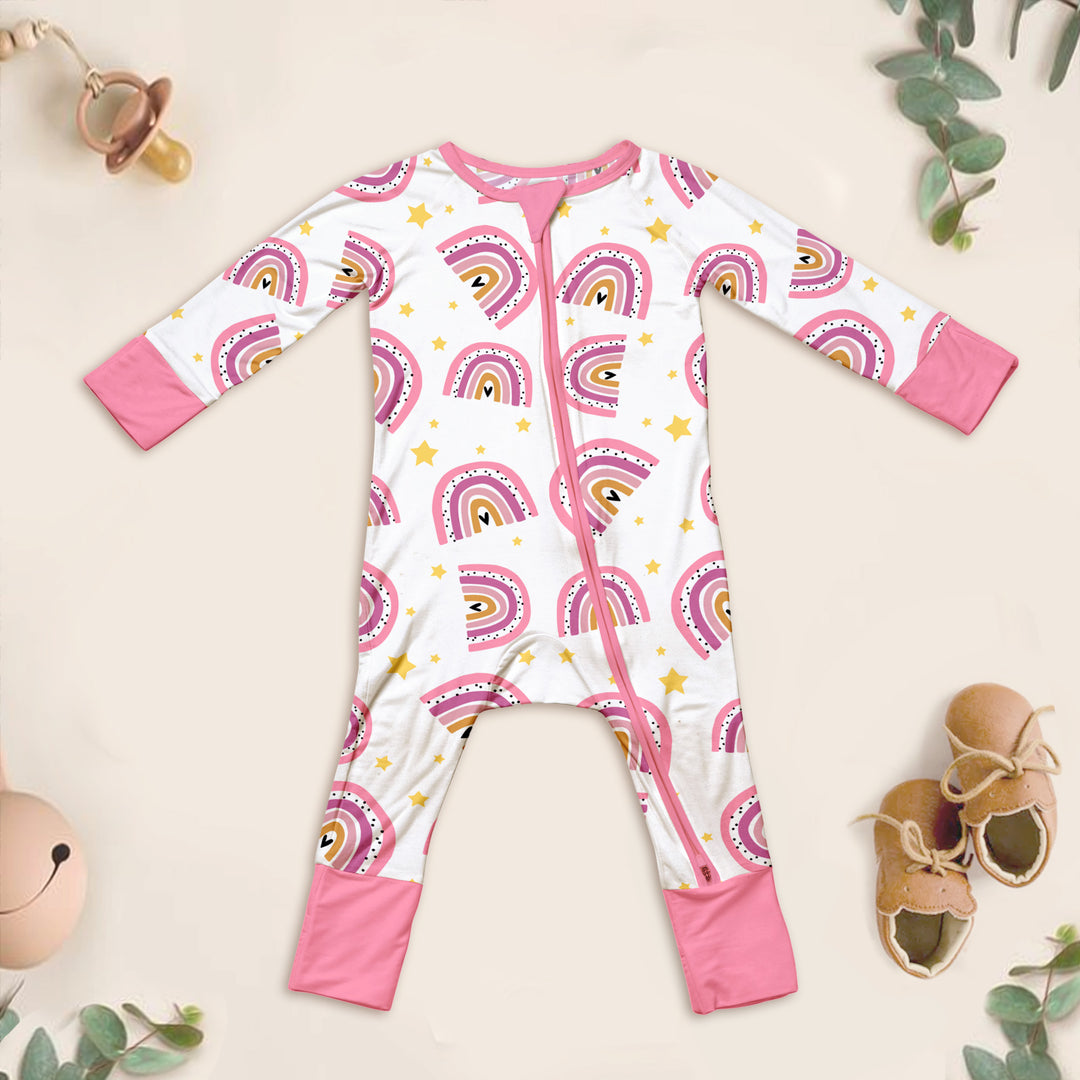 Pastel Rainbows Bamboo Outfit for Baby – Soft and Dreamy