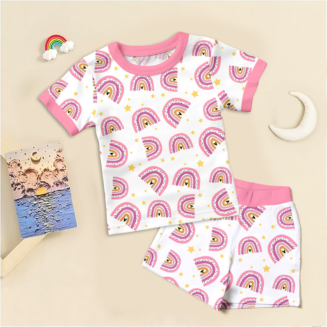 Pastel Rainbows Bamboo Outfit for Baby – Soft and Dreamy