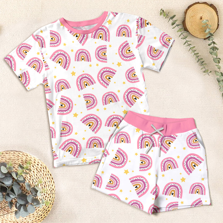 Pastel Rainbows Bamboo Outfit for Kids – Fun and Playful