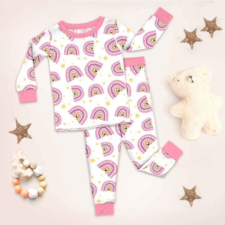 Pastel Rainbows Bamboo Outfit for Baby – Soft and Dreamy