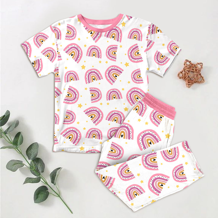 Pastel Rainbows Bamboo Outfit for Kids – Fun and Playful