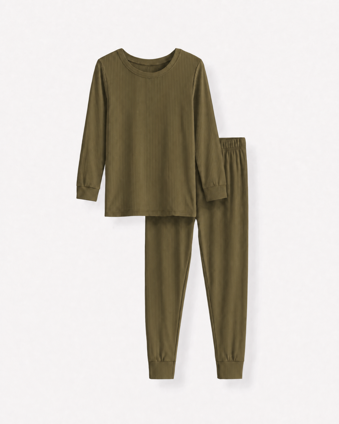 Conjunto de pijama de dos piezas de bambú de manga larga