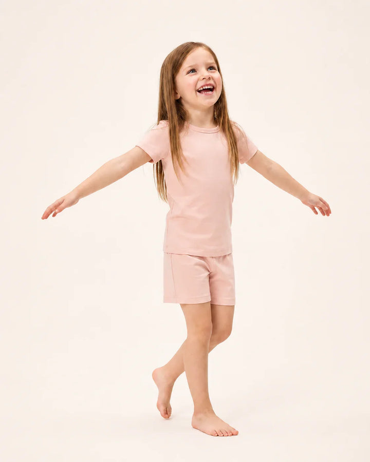 Solid Color Bamboo Two Piece Short Sleeve Short Pajama Set