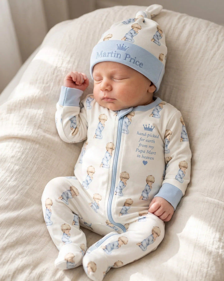 Gerippte Babykleidung mit individuellem Foto - Weich &amp; Skizzenhaft