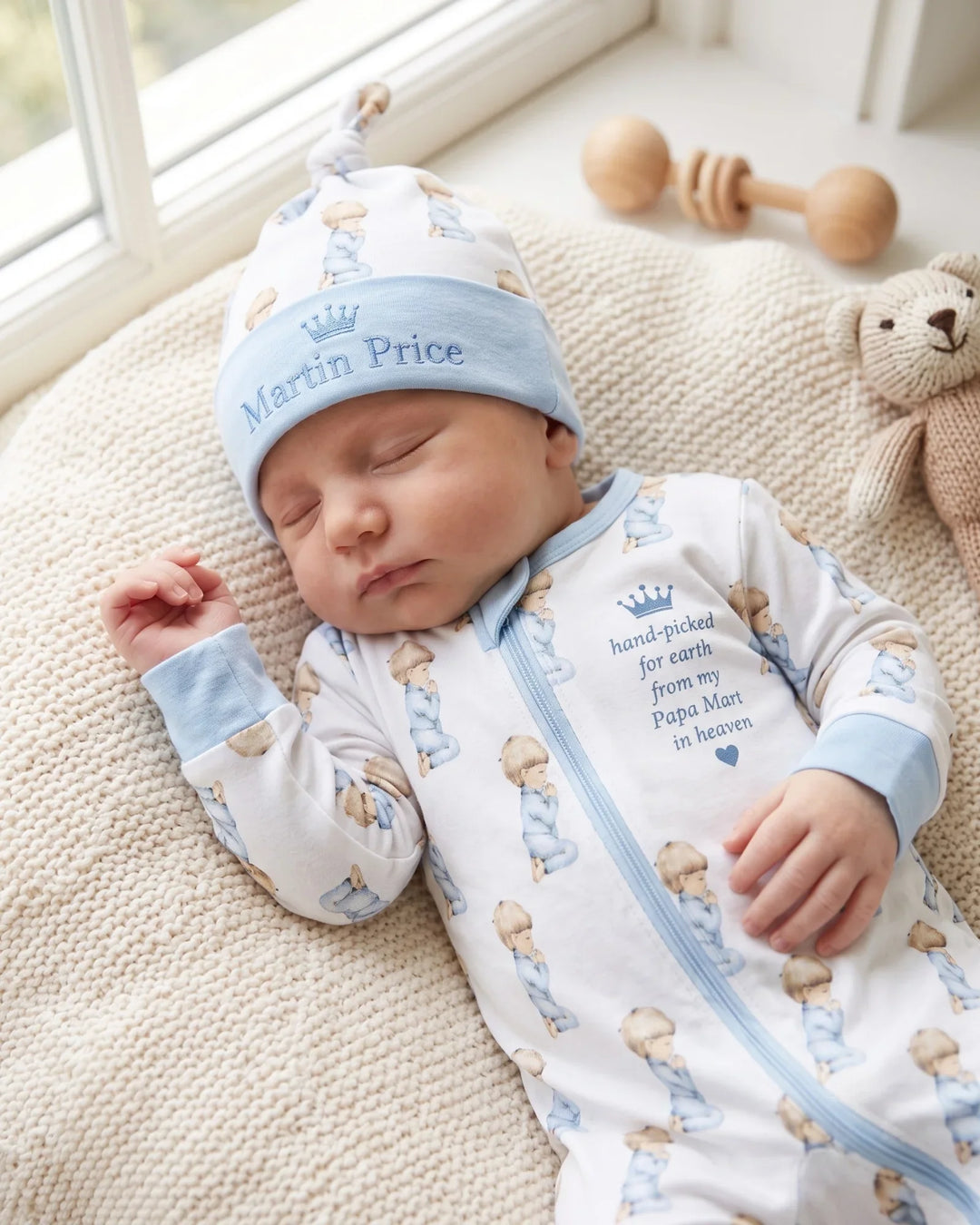 Gerippte Babykleidung mit individuellem Foto - Weich &amp; Skizzenhaft