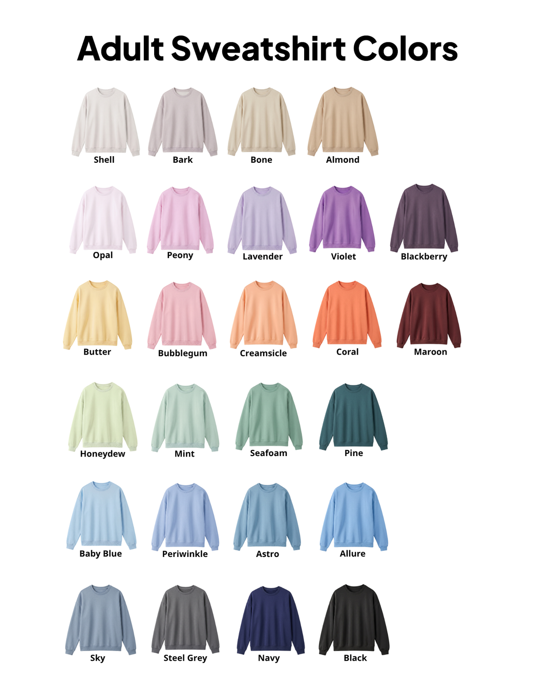 Custom College Football Team Mascots Pennant Embroidered Bamboo Adult Crewneck Sweatshirt