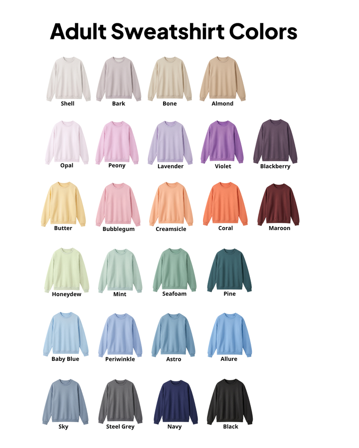 Custom College Football Team Mascots Pennant Embroidered Bamboo Adult Crewneck Sweatshirt