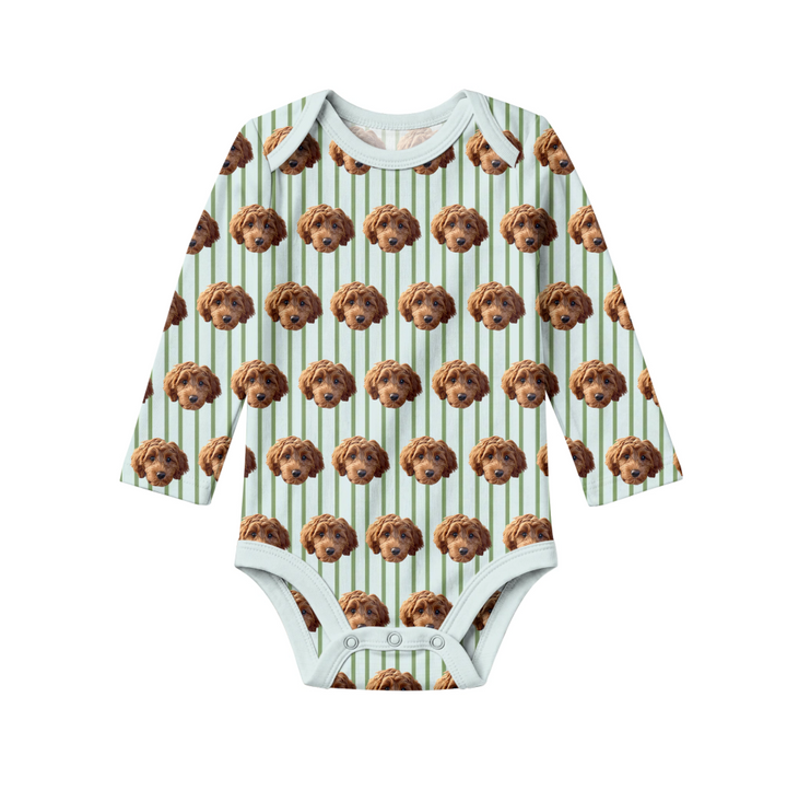 Cute Baby With Pet Bamboo Bodysuit