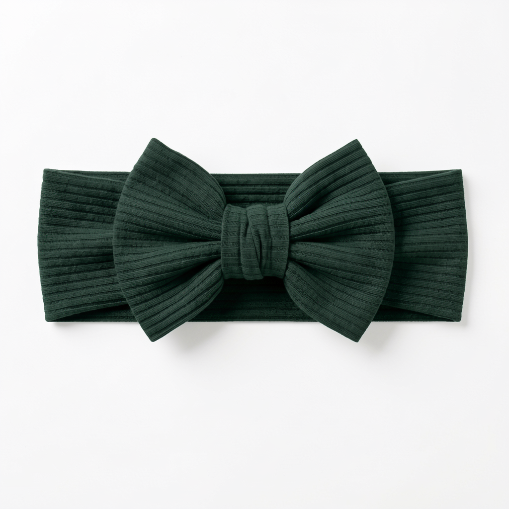 Ribbed Bamboo Luxe Bow Headband