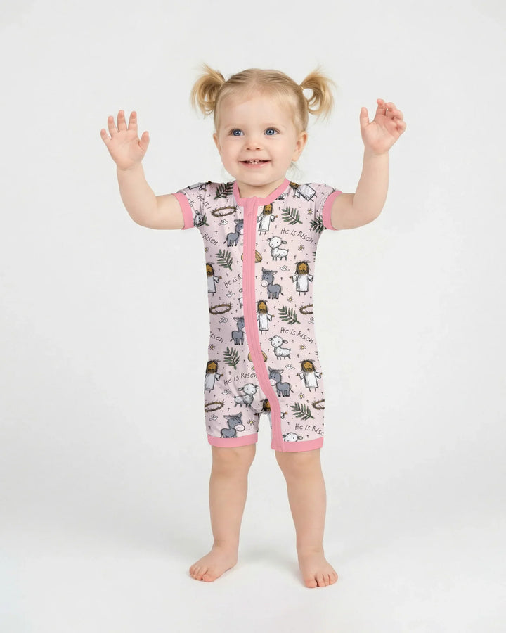 He Is Risen Easter Family Matching Shorty Zippy