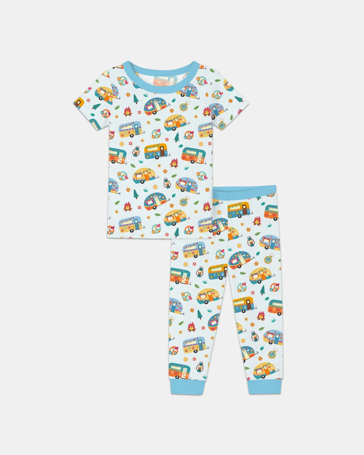 Zweiteiliges, kurzärmliges Pyjama-Set mit Marienkäfern