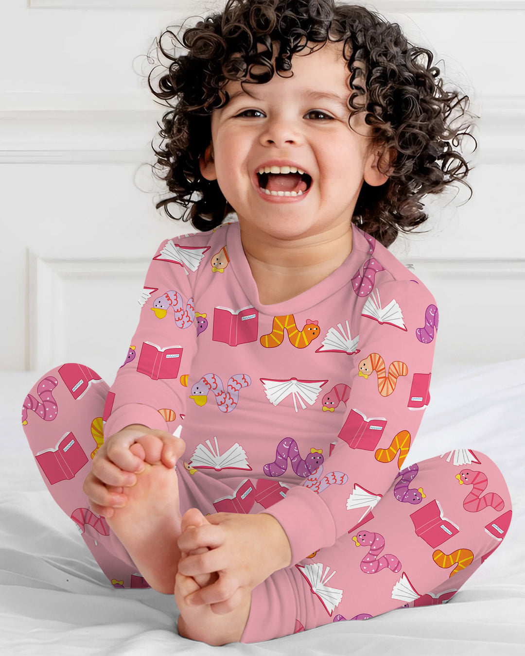 Bookworm Family Matching Bamboo Two Piece Long Sleeve Pajama Set