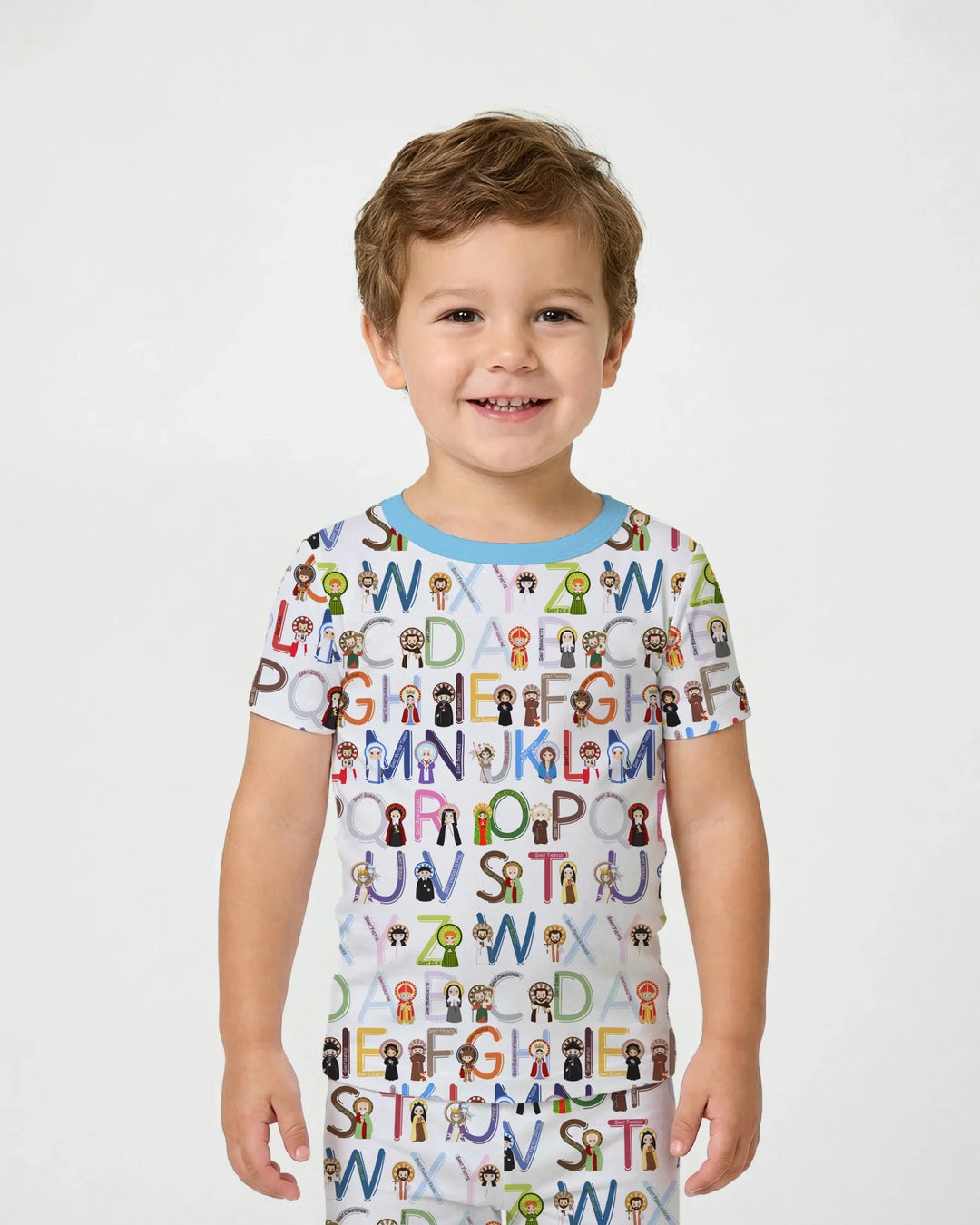 Saint ABCs Bamboo Two Piece Short Sleeve Pajama Set