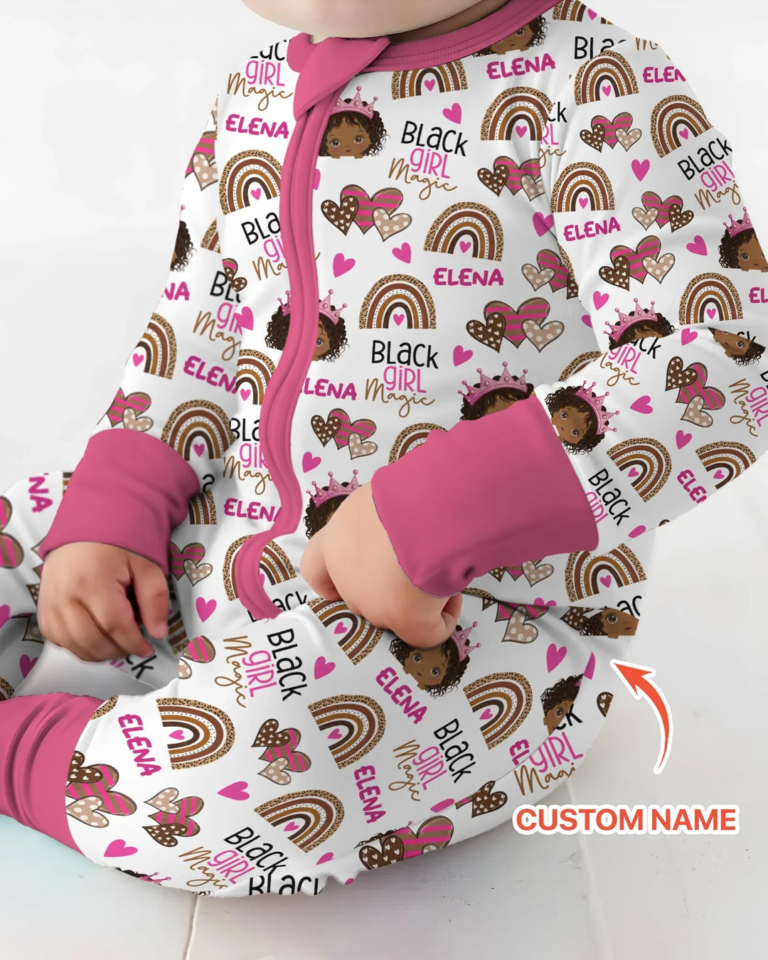 Custom Name Black Girl Magic Bamboo Convertible Zippy