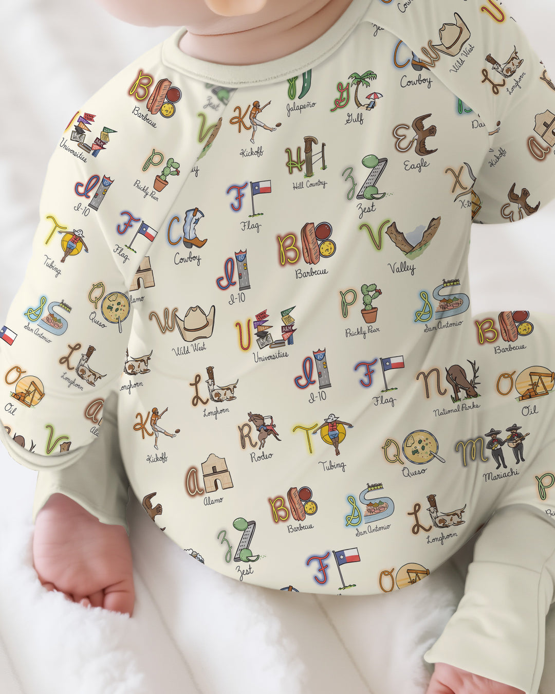 Gerippte Babykleidung mit individuellem Foto - Weich &amp; Skizzenhaft