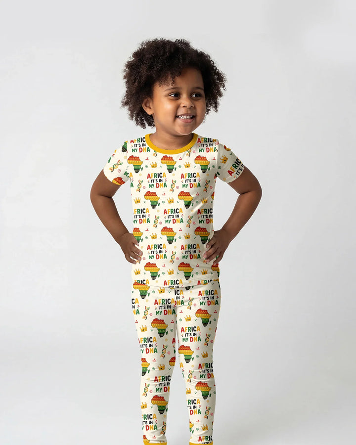 Africa It's In My DNA Bamboo Two Piece Short Sleeve Pajama Set