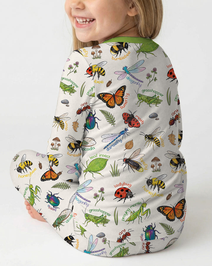 Bug Learning Bamboo Two Piece Long Sleeve Pajama Set