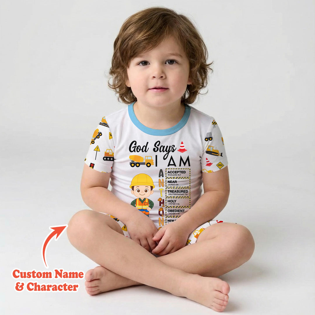 Zweiteiliges Pyjama-Set mit kurzen Ärmeln und Shorts im Sommer-Design