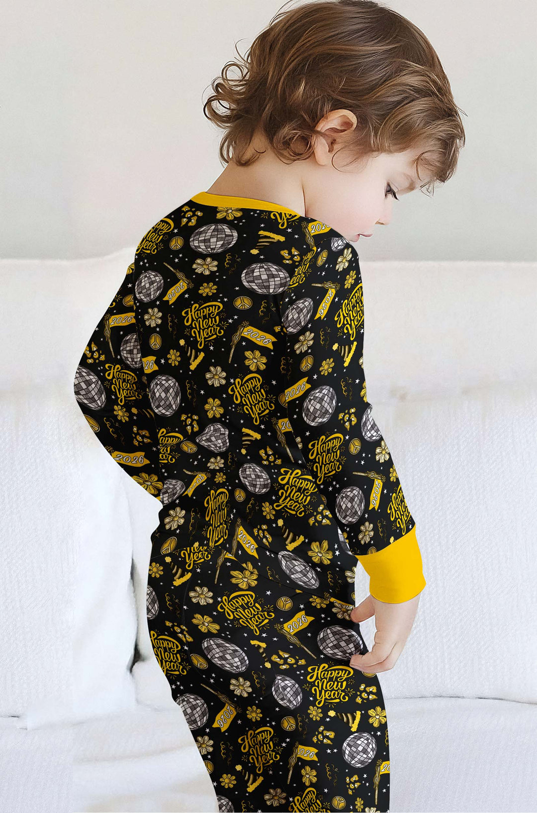 Disco New Years Eve Two Piece Long Sleeve Pajama Set